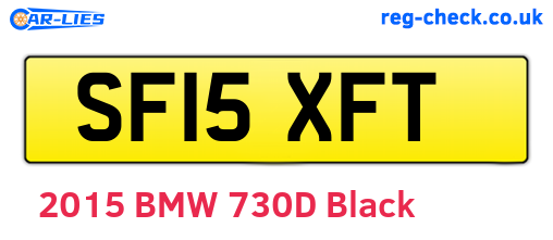 SF15XFT are the vehicle registration plates.