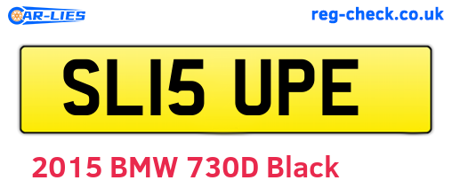 SL15UPE are the vehicle registration plates.