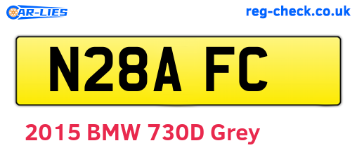 N28AFC are the vehicle registration plates.