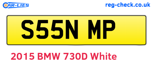 S55NMP are the vehicle registration plates.