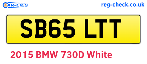 SB65LTT are the vehicle registration plates.