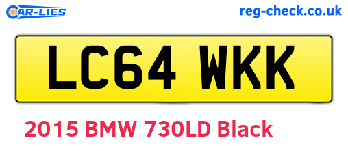 LC64WKK are the vehicle registration plates.