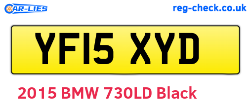 YF15XYD are the vehicle registration plates.
