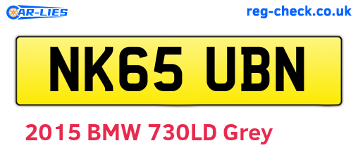 NK65UBN are the vehicle registration plates.