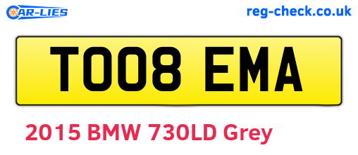 TO08EMA are the vehicle registration plates.