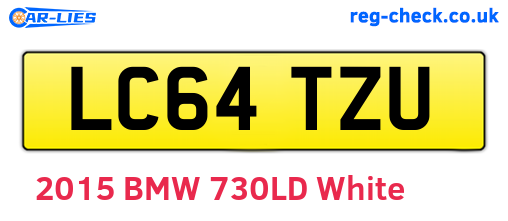 LC64TZU are the vehicle registration plates.