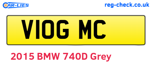 V10GMC are the vehicle registration plates.