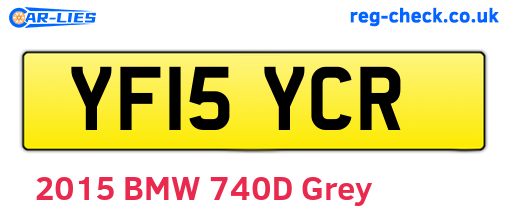 YF15YCR are the vehicle registration plates.