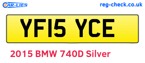 YF15YCE are the vehicle registration plates.