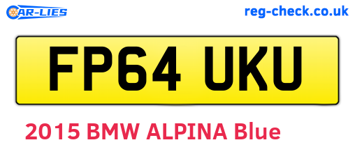 FP64UKU are the vehicle registration plates.