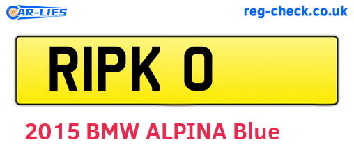 R1PKO are the vehicle registration plates.