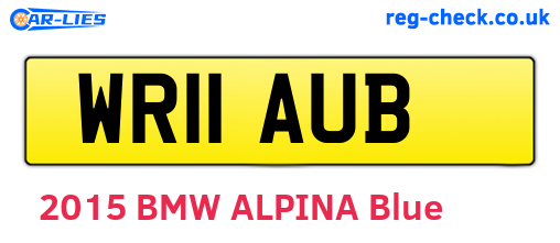 WR11AUB are the vehicle registration plates.