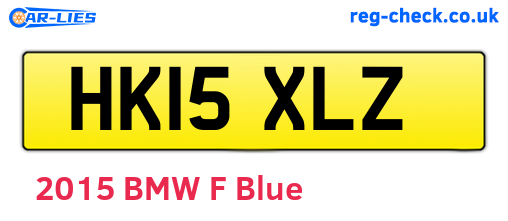 HK15XLZ are the vehicle registration plates.