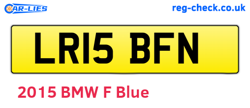 LR15BFN are the vehicle registration plates.