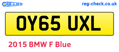 OY65UXL are the vehicle registration plates.