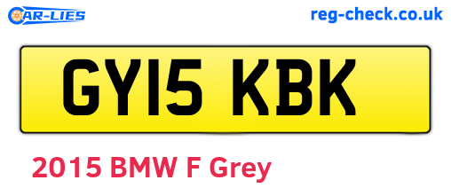 GY15KBK are the vehicle registration plates.