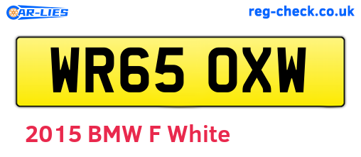 WR65OXW are the vehicle registration plates.