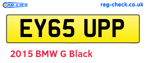 EY65UPP are the vehicle registration plates.