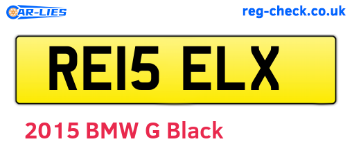 RE15ELX are the vehicle registration plates.