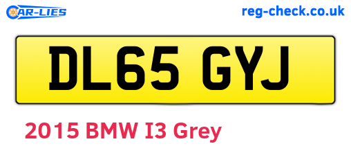 DL65GYJ are the vehicle registration plates.