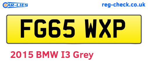 FG65WXP are the vehicle registration plates.