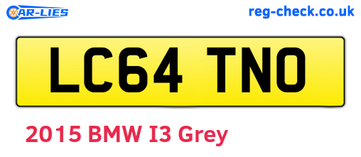 LC64TNO are the vehicle registration plates.