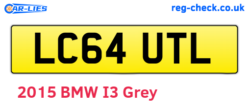 LC64UTL are the vehicle registration plates.