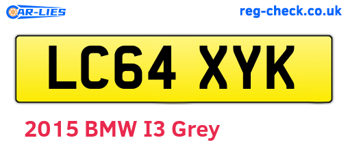 LC64XYK are the vehicle registration plates.
