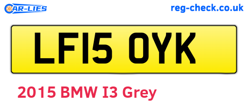 LF15OYK are the vehicle registration plates.