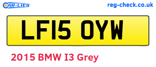 LF15OYW are the vehicle registration plates.