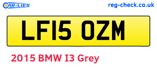 LF15OZM are the vehicle registration plates.