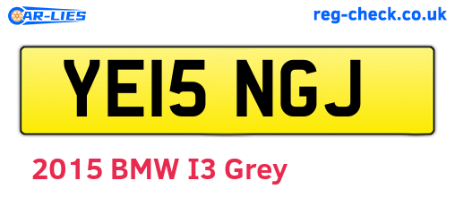 YE15NGJ are the vehicle registration plates.