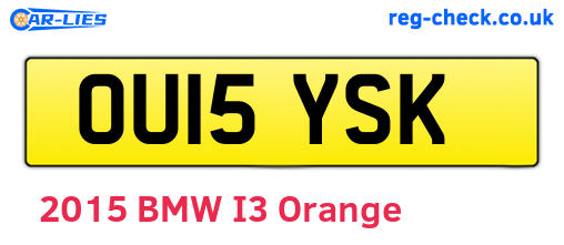 OU15YSK are the vehicle registration plates.
