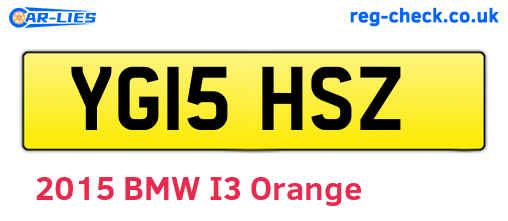 YG15HSZ are the vehicle registration plates.
