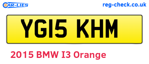 YG15KHM are the vehicle registration plates.