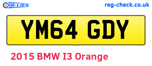 YM64GDY are the vehicle registration plates.