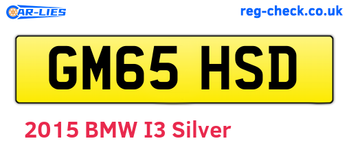 GM65HSD are the vehicle registration plates.