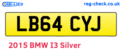 LB64CYJ are the vehicle registration plates.
