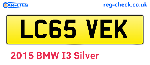 LC65VEK are the vehicle registration plates.