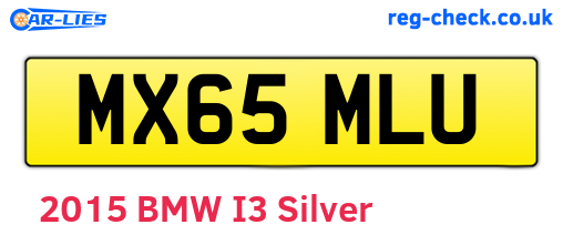 MX65MLU are the vehicle registration plates.
