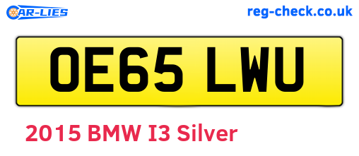 OE65LWU are the vehicle registration plates.