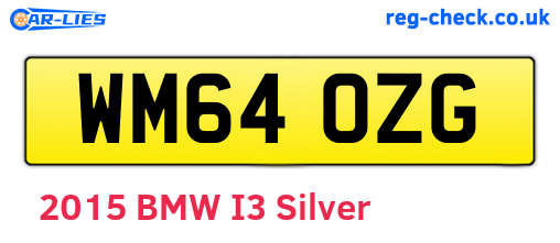 WM64OZG are the vehicle registration plates.
