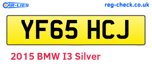 YF65HCJ are the vehicle registration plates.
