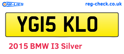 YG15KLO are the vehicle registration plates.