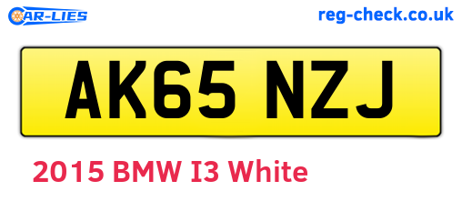 AK65NZJ are the vehicle registration plates.