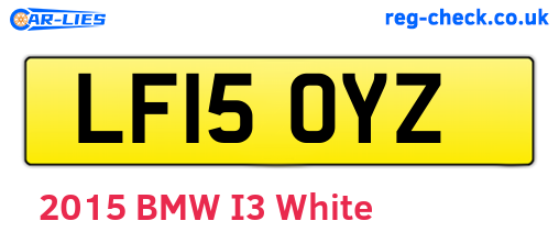 LF15OYZ are the vehicle registration plates.