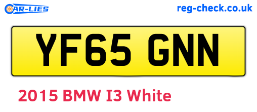 YF65GNN are the vehicle registration plates.