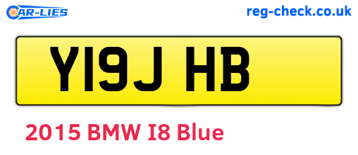 Y19JHB are the vehicle registration plates.