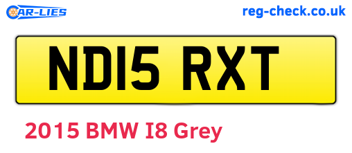 ND15RXT are the vehicle registration plates.