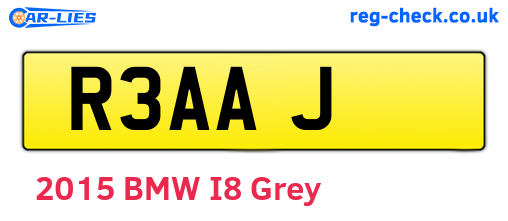 R3AAJ are the vehicle registration plates.